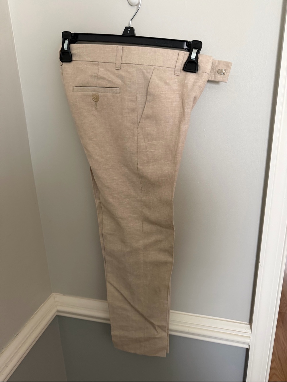 Boy’s  Beige Dress Pants - Tailored Fit Size 8